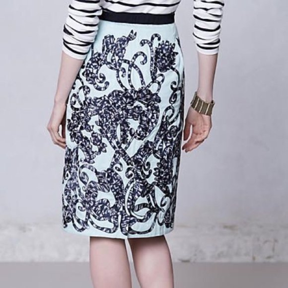 Anthropologie Moulinette Soeurs Fable Pencil Skirt HTF - Picture 2 of 6